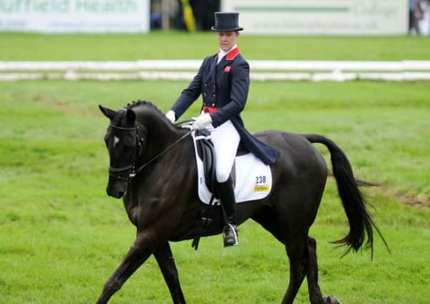 Nicola Wilson and Opposition Buzz during thier Dessage performance at the Bramham International Horse Trials.
8 June 2012.  Picture Bruce Rollinson