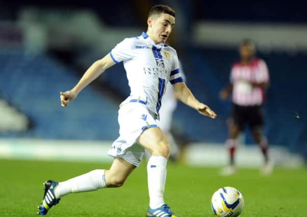 Lewis Coyle playing for Leeds United U21s v Sheffield United in 2013. Picture by Simon Hulme