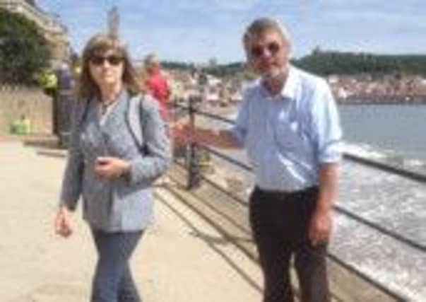 John and Angela on a day out in Scarborough this summer