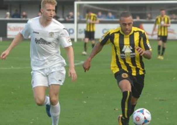 Harrogate Town striker Jake Speight remains without a league goals since joining in the summer (1411012AM10)
