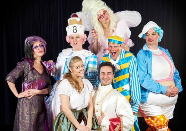 The cast of Harrogate Theatre's new production of Cinderella.