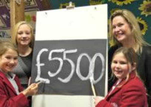 Pictured from left are Rosie Palmer, Emily Isherwood from St Michaels Hospice, Clare Whitaker, and Erin Bland (s).