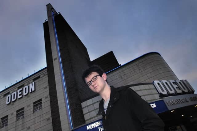 Film-maker Timothy Reynard outside the Harrogate Odeon. (110127M3a)