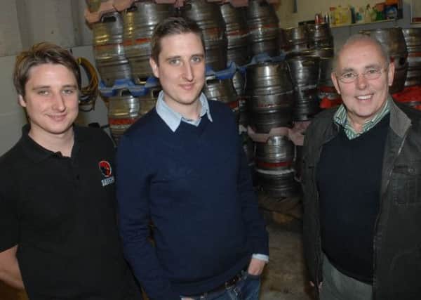 Roosters Brewing Company. Oliver Fozard, Tom Fozard and Ian Fozard. (1410061AM1)