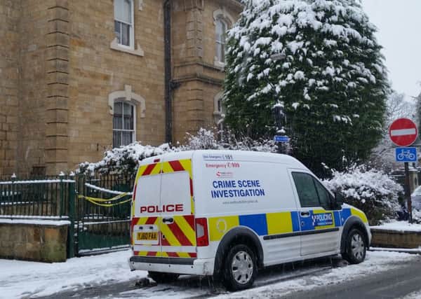 Police investigating the burglary in Harrogate
