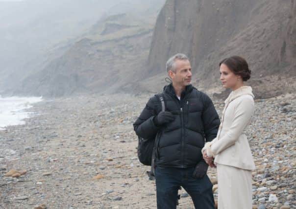 Testament of Youth movie director James Kent on location with his leading actress Alicia Vikander.