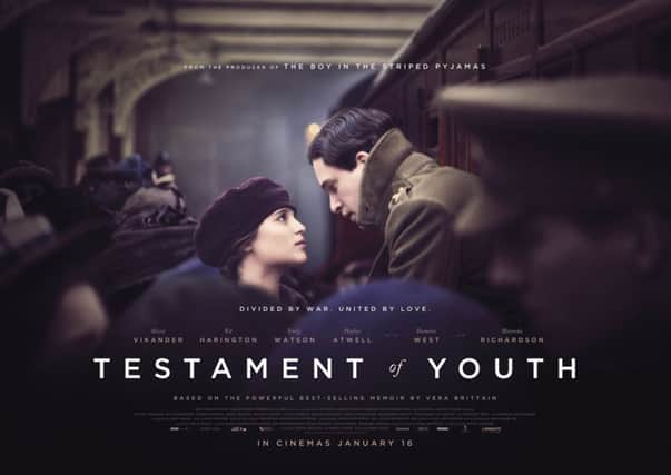 The movie poster for Testament of Youth.