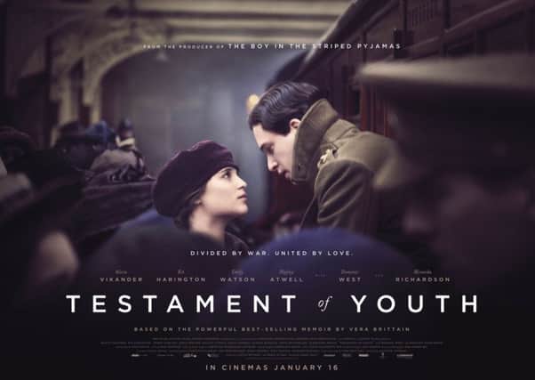 The movie poster for Testament of Youth.
