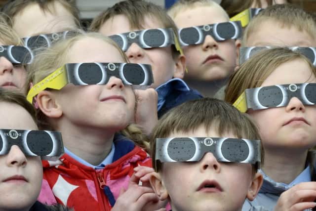 Youngsters prepare for the eclipse