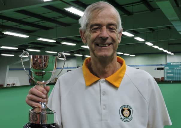 David Spilsbury with the runner-up trophy.