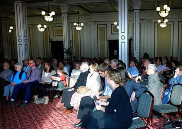 tis. The General Election meeting held at the Cedar Court Hotel receives a full house. 100428ARpic14.