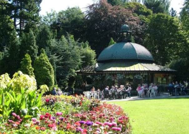 Enjoying the sunshine at the Magnesia Well, Valley Gardens, Harrogate, Credit Visit Harrogate