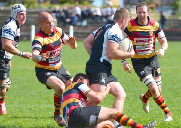 Harrogate in action against Luctonians (Richard Bown)