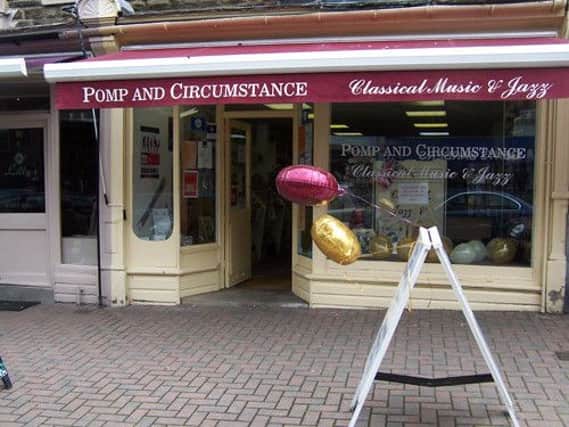 Pomp and Circumstance shop in Harrogate.