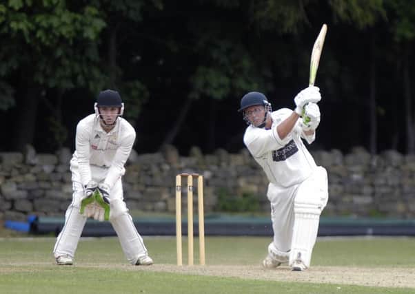 hsb  Ben Quick batting for Beckwithshaw against Collingham.  (130720M4a)