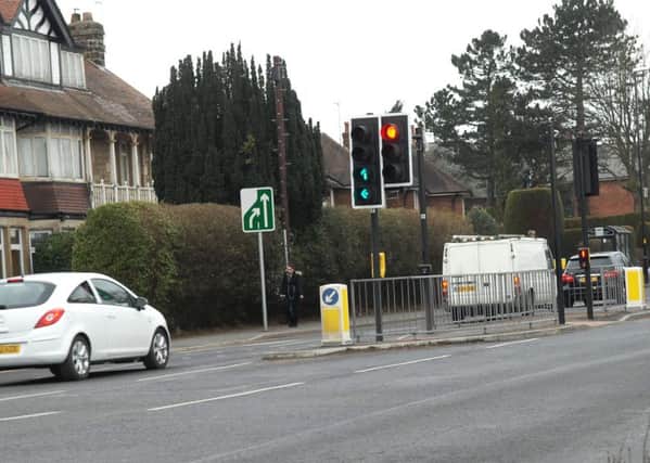 The controversial junction on Leeds Road