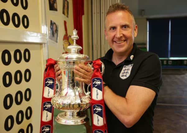 Jon Moss with the FA Cup
