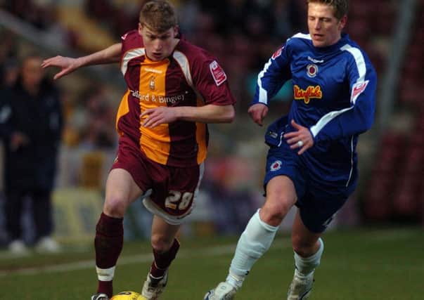 Wing king: Ex-Bradford City player Joe Colbeck, left, has joined Harrogate Town