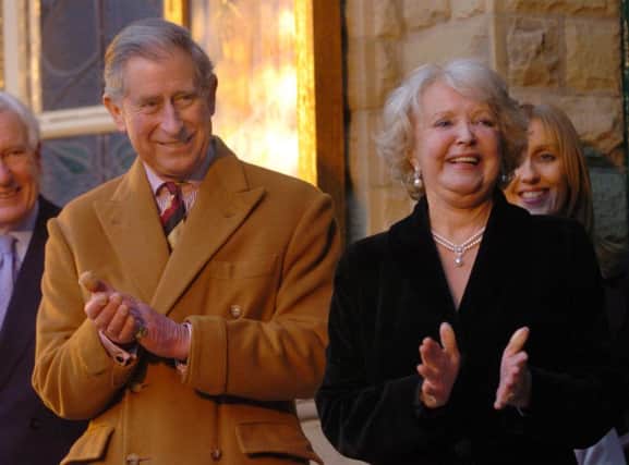 The late Royal Hall Restoration Trust stalwart Lilian Mina with Prince Charles in 2008 at the reopening of the Royal Hall after the first phase of restoration.
