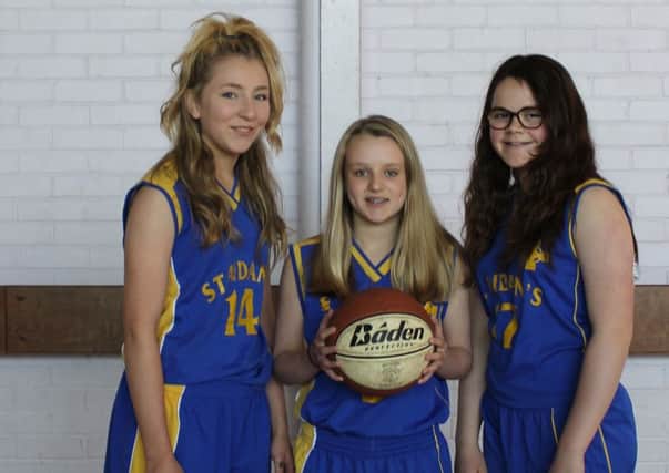 St Aidan's School pupils Evie Forster, Sophie Robinson and Fran Hirst