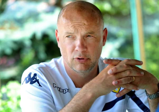 Leeds United Head Coach Uwe Rösler, chats to the media, during training at the club training camp in Kossen, Austria. 
(Picture: Jonathan Gawthorpe)