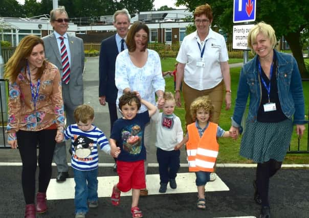A pre-school children's road safety education programme in North Yorkshire was launched at the Bilton Children's Centre in Harrogate on friday 17th July. 
17/7/15  Pic Doug Moody