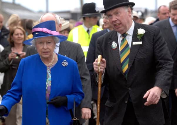 The Queen is accompanied by Great Yorkshire Show director Bill Cowling during her visit to Harrogate in 2008.