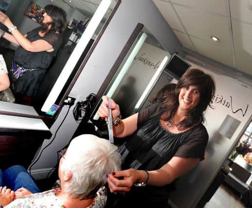 Jill Watkins-Wright in her hair and beauty salon in Thirsk. She has other salons in Knaresborough, Boroughbridge, Great Ayton and now Kirkbymoorside.