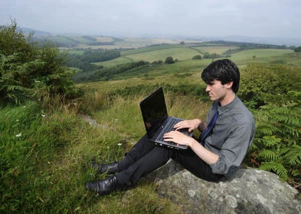 Rural broadband campaign photos, some with Nick Duquemin.