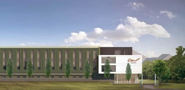 An architect's drawing of the proposed new Aparthotel at the Great Yorkshire Showground, Harrogate.
