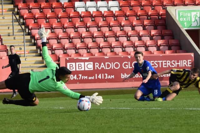 Jack Emmett sees a shot slide narrowly wide (Photo: Craig Hurle)