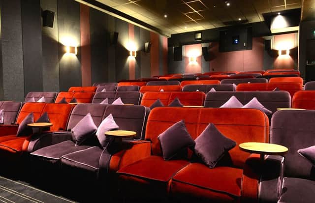 An example of the sofa seats in an Everyman cinema.