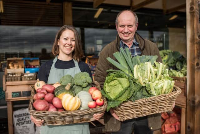 Through their Crimple Valley Fresh greengrocer's at The Local Pantry near Huby, Suzannah Hepworth and Steve Willis hope to provide an alternative to the large supermarkets. (S)