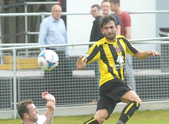 Harrogate Town's Andy McWilliams saw red for two bookable offences