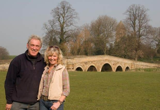 North Yorkshire farmers Peter and Jo-ann Richardson at Riverford Home Farm near Newby Wiske.