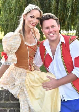 Caroline Barnes and Russ Spencer as Princess Jill and Jack Trott in York Grand Opera House panto Jack and the Beanstalk. Picture: David Harrison