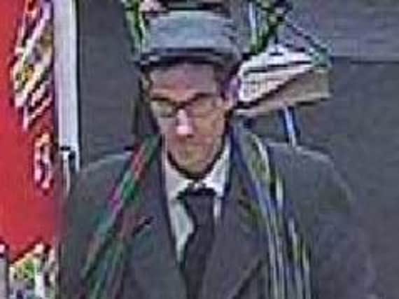 CCTV image of man Harrogate Police want to speak to (s)
