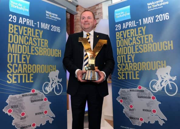 Sir Gary Verity, Chief Executive of Welcome to Yorkshire announces the start and finish locations for next year's Tour de Yorkshire. (
Picture : Jonathan Gawthorpe)