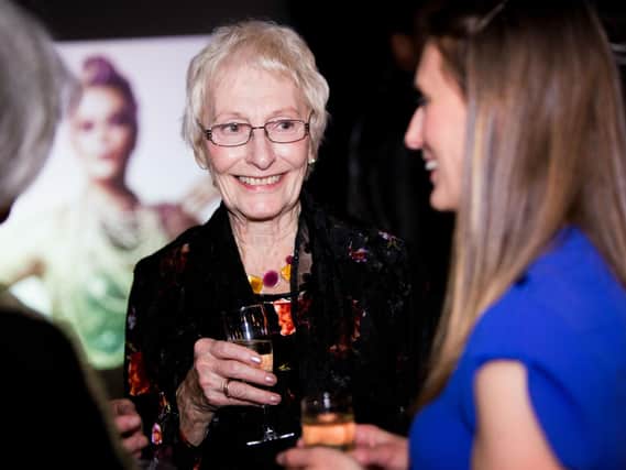 Harrogate Theatre's 116th birthday - Pam Harcourt, centre, a member of Harrogate Theatre Supporters, with Ellie Wadsworth, the theatres head of development & partnerships. (Picture by Adam Robinson Photography)