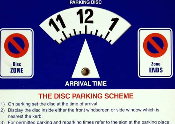 A Harrogate parking disc