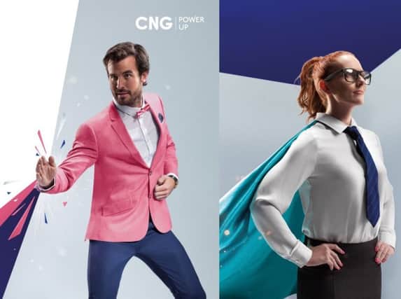 Power Up will be a consistent theme throughout CNGs business, including the visual identity of its website, business materials and social media. (S)