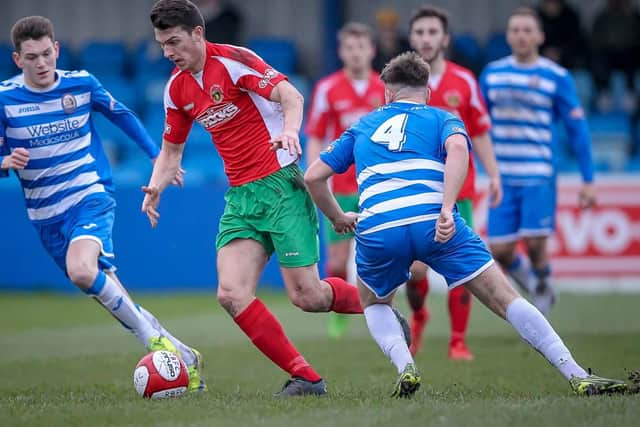 Harry Coates has been starring for Harrogate Railway in recent weeks after signing dual registration terms (Photo: Caught Light Photography)