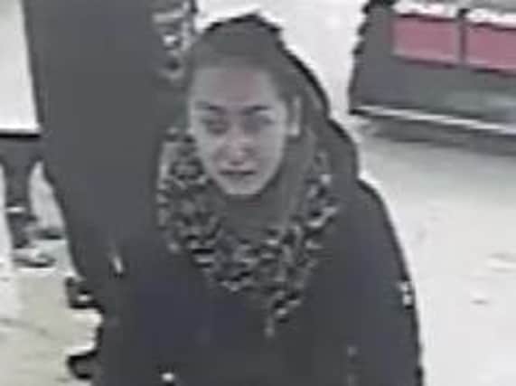 Police have released CCTV images of the woman they would like to speak to in connection with the incident.