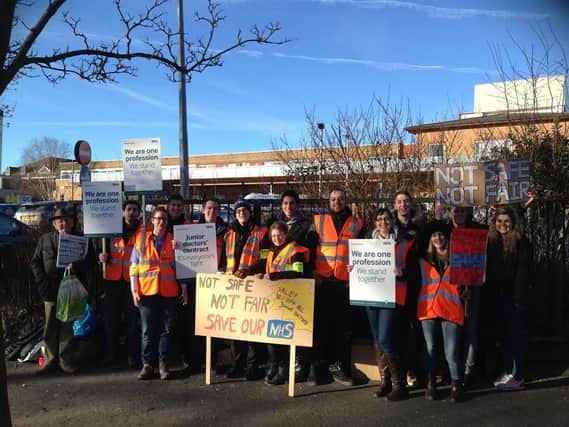Junior doctors on strike in Harrogate (s)