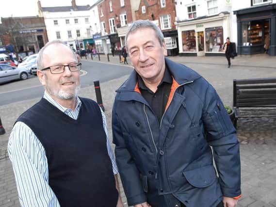 Outgoing president Maurice Bardon and current vice president Steve Teggin of the Knaresborough Chamber of Trade