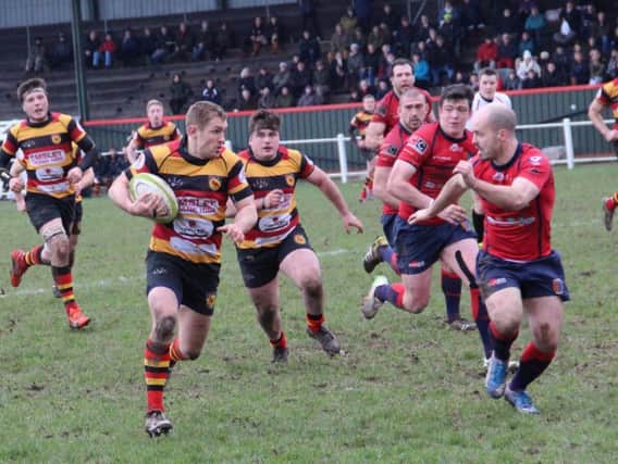 Sam Bottomley scored a try just before the break for Harrogate (Photo: David Aspinall)