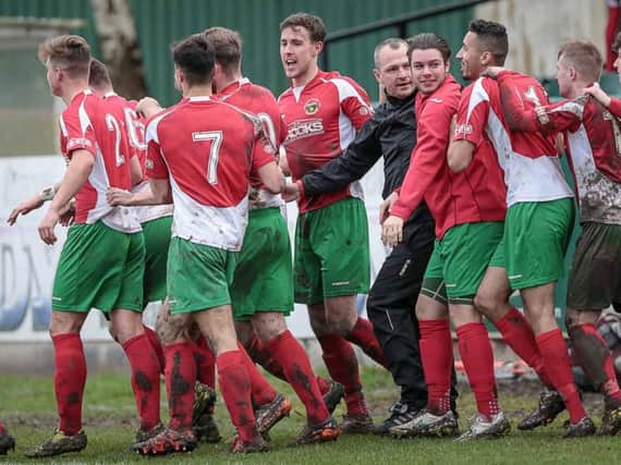 Harrogate Railway won for the first time in 11 games at New Mills (Photo: Caught Light Photography)