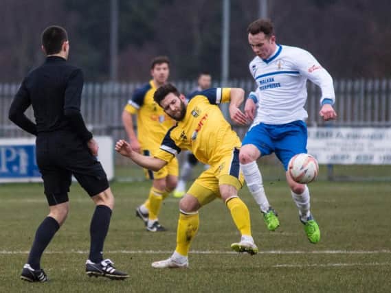 Jason Mycoe gave Tadcaster Albion the lead in the first half (Photo: Ian Parker)