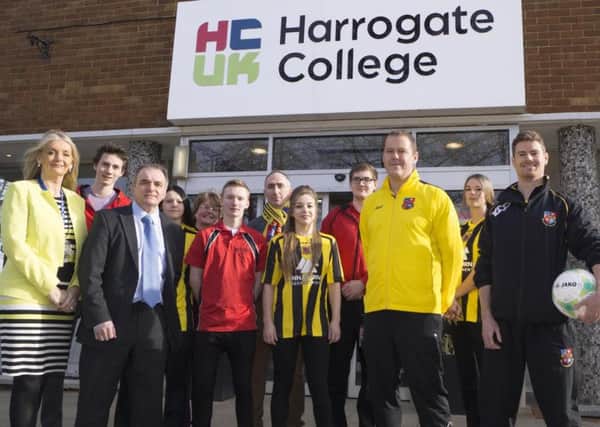 Harrogate College and Harrogate Town AFC partnership. Garry Plant in front.
Harrogate Advertiser
19-03-15