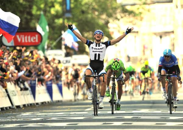 Marcel Kittell wins the first stage of the 2014 Tour de France in Harrogate
